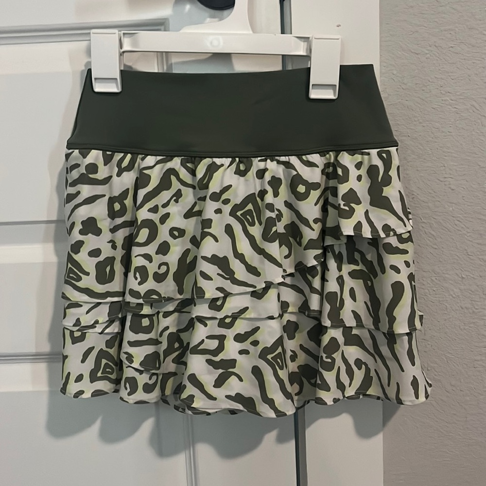 offline by aerie leopard skirt